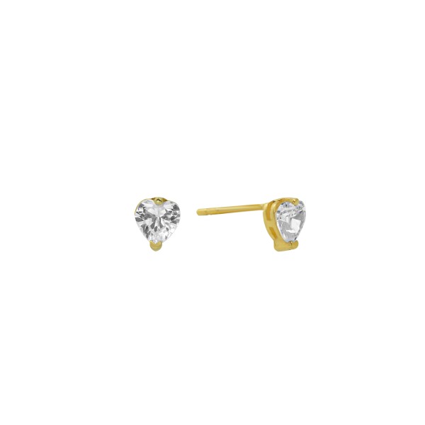 CRYSTAL PAVE HEART EARRINGS