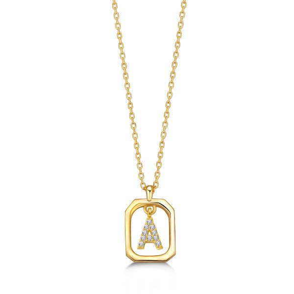  - FRAME A INITIAL NECKLACE