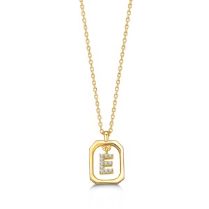  - FRAME E INITIAL NECKLACE