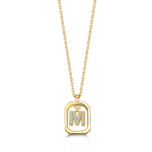  - FRAME M INITIAL NECKLACE