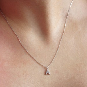 PAVE A INITIAL NECKLACE - Thumbnail