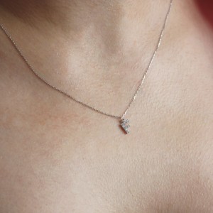 PAVE F INITIAL NECKLACE - Thumbnail