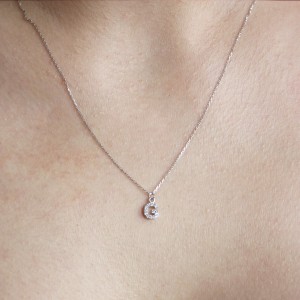 PAVE G INITIAL NECKLACE - Thumbnail