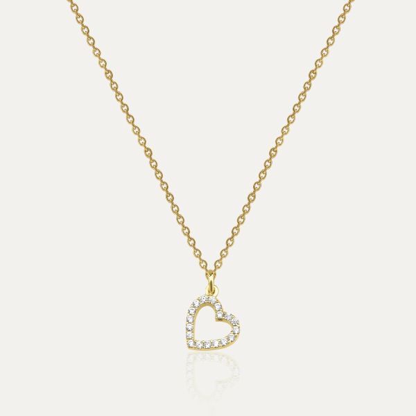 PAVE HEART NECKLACE