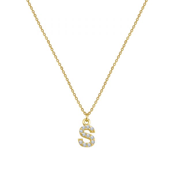 PAVE S INITIAL NECKLACE