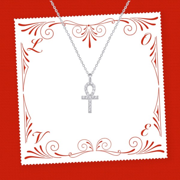  - PAVE ANKH NECKLACE